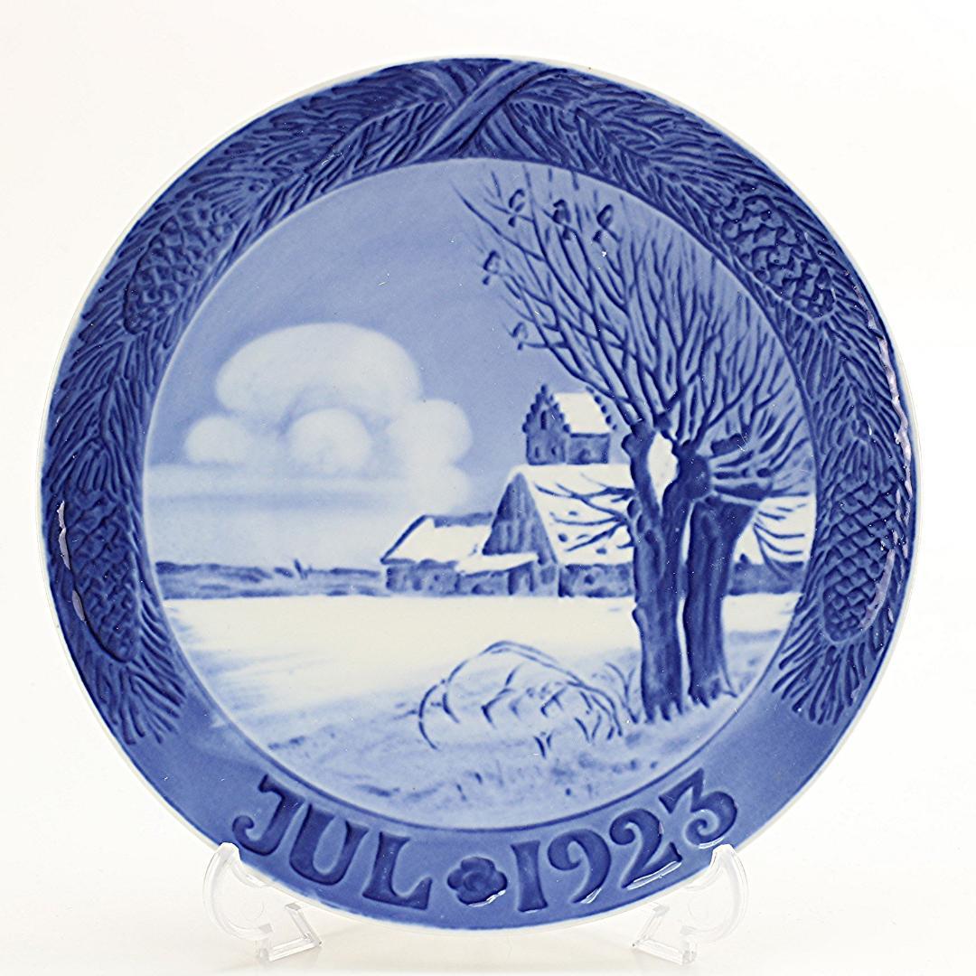 1923年 「教会のある雪景色」 イヤープレート ロイヤルコペンハーゲン