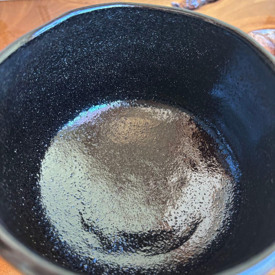 渡辺光楽造　黒楽茶碗　抹茶碗　茶道具　共箱(10Bb)
