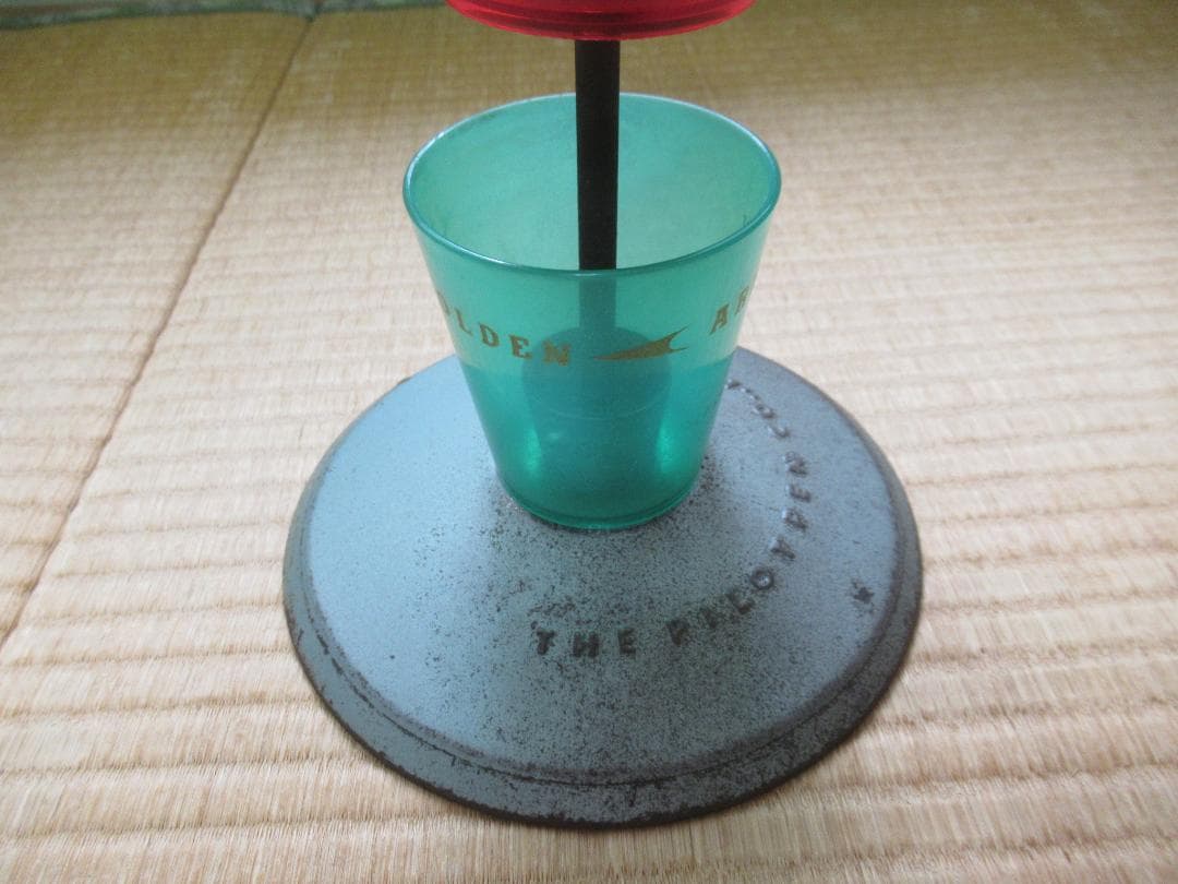 美品 非売品 1930年◆パイロット 店頭用 緑・赤・青コップ型3段 ペンケース