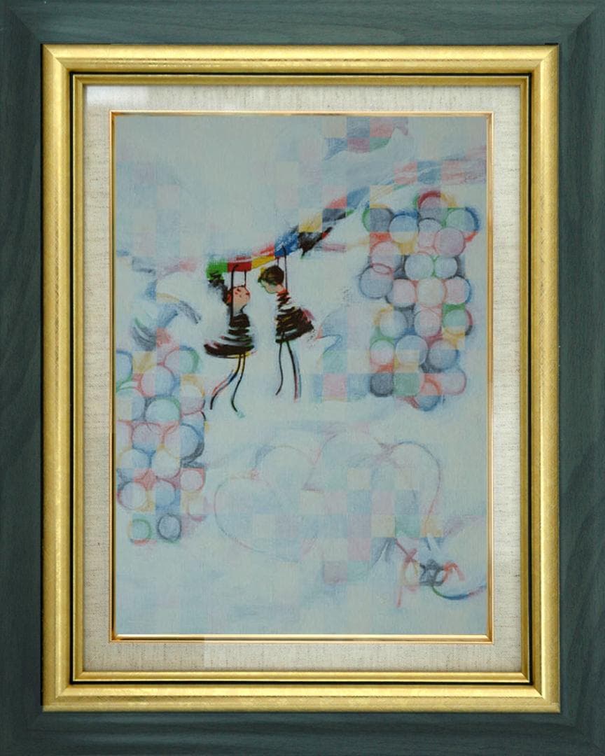 油絵 菅家令子 絵 絵画 インテリア F4-081114 ぶどう 可愛い女の子