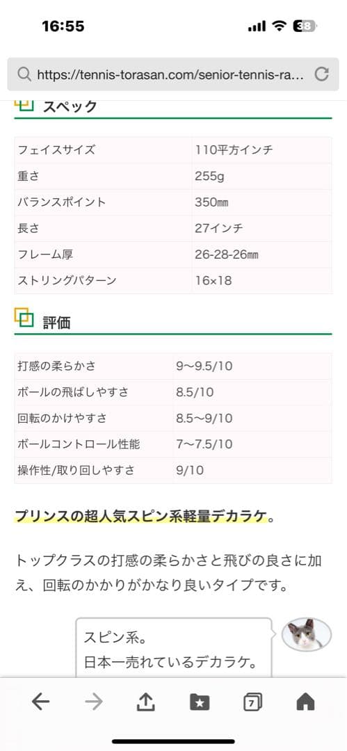 Prince エンブレム110 G1 硬式テニスラケット