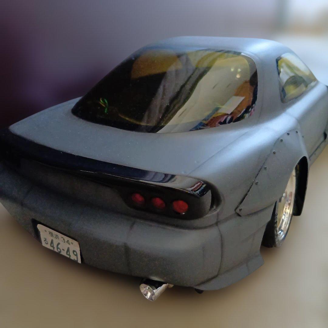 雨宮FD3S オーバーフェンダー仕様 コムサグレー/艶消しクリア塗装 1/10