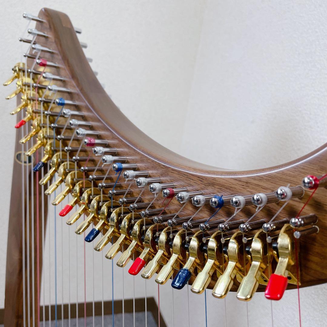 25年製 AOYAMA ハープ 25s 25弦 サウルハープ ブラウン