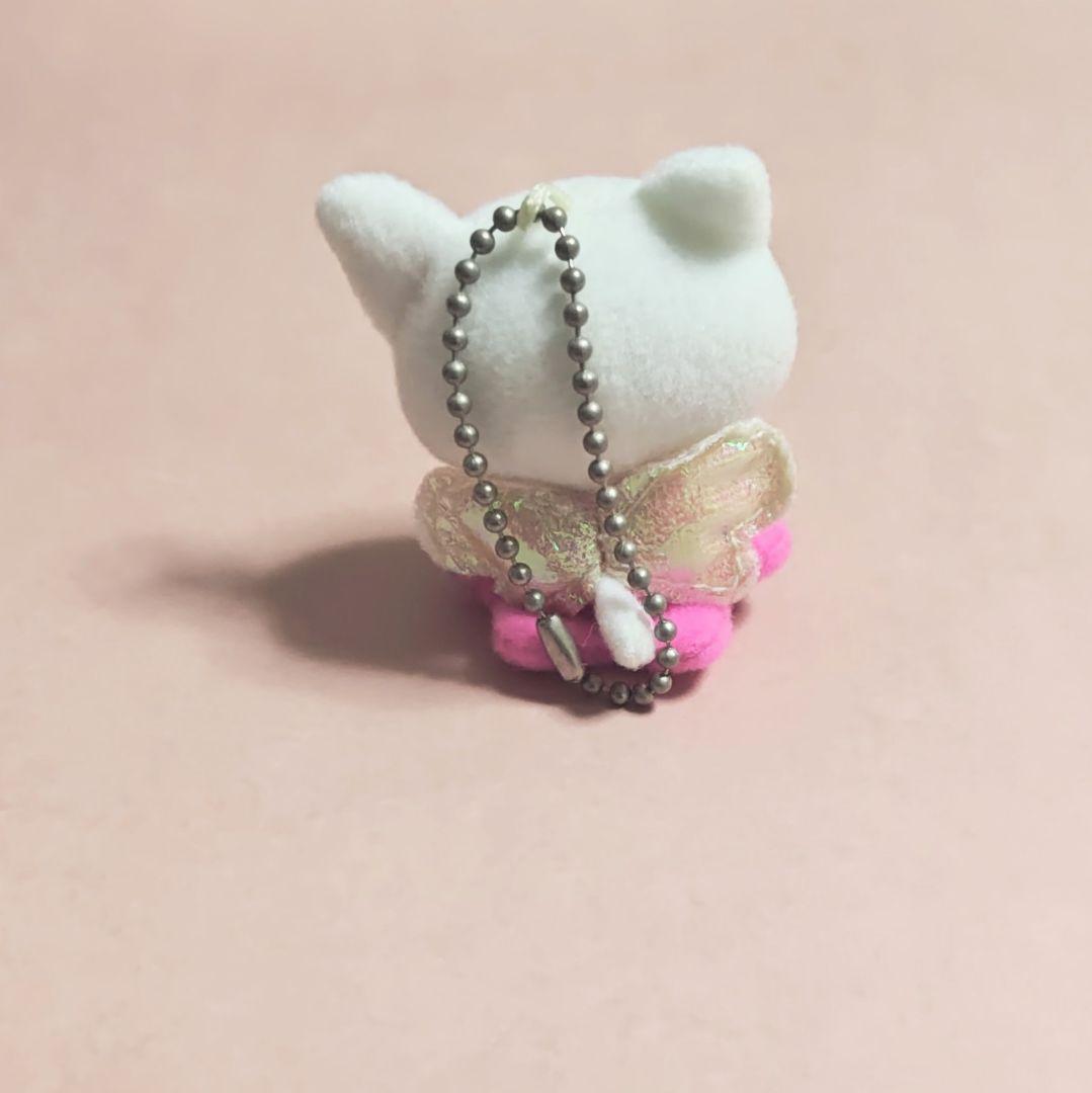 海*)様 平成レトロ　サンエックス　しあわせにゃんこ　ぬいぐるみキーホルダー