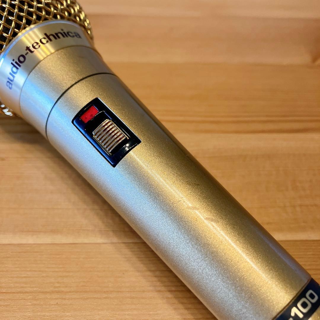 【昭和レトロ】オーディオテクニカ　マイク　PRO-100 日本製　ゴールド