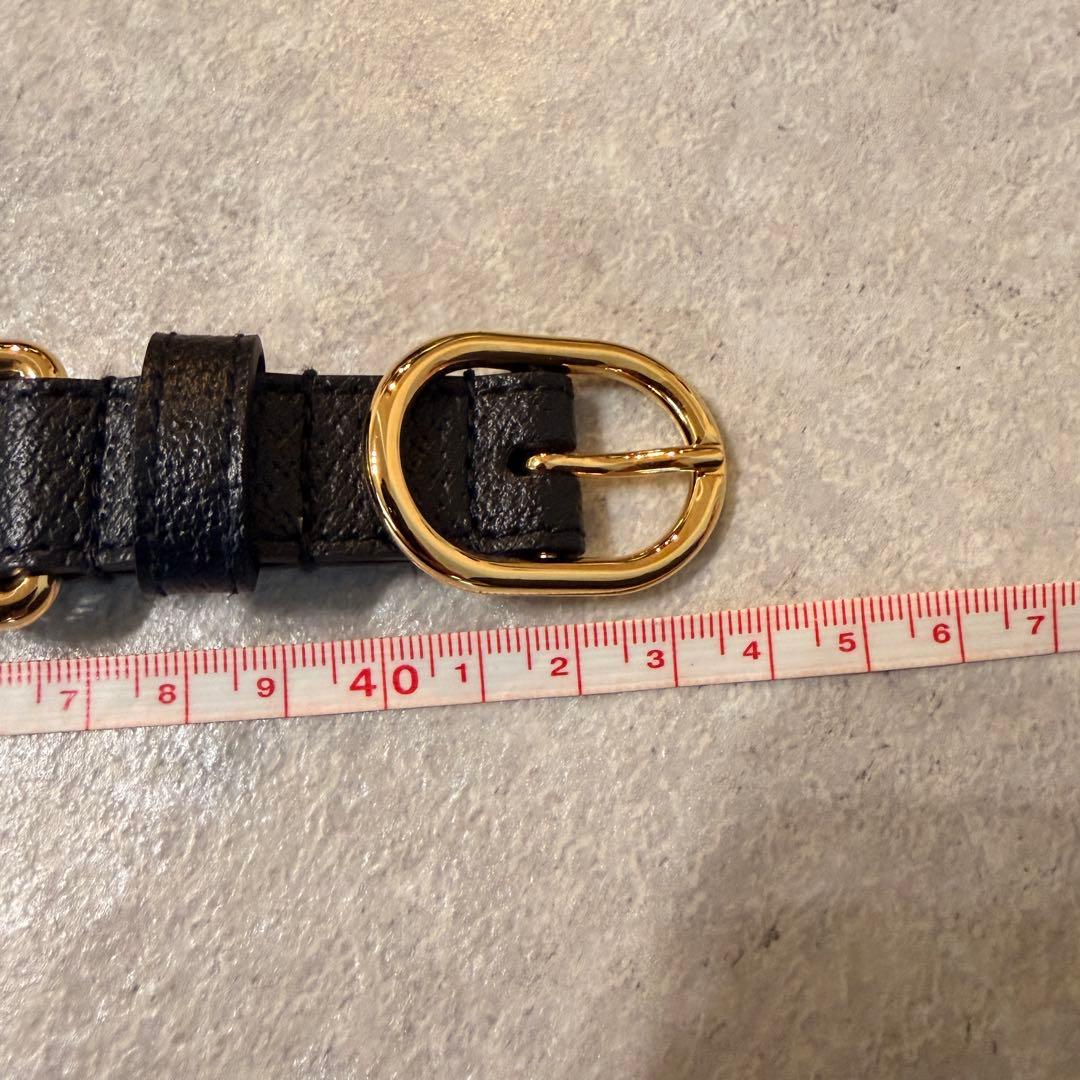 GUCCI ブラックレザー首輪