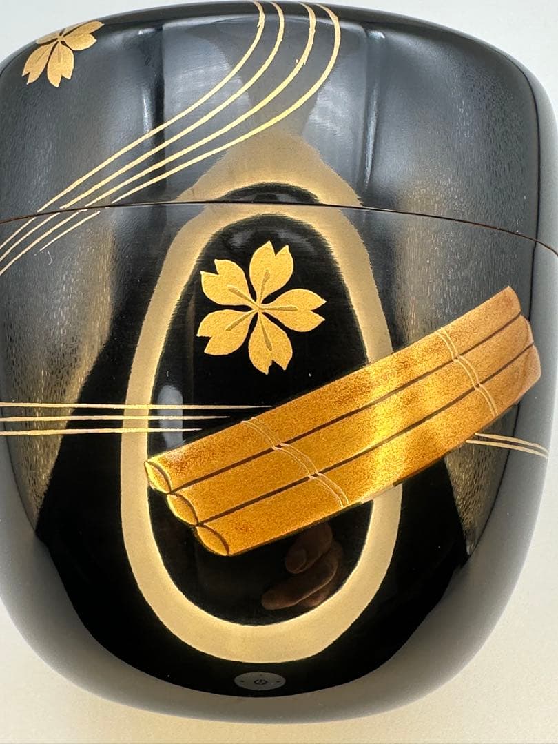 茶道具　棗　若島孝雄　花筏蒔絵