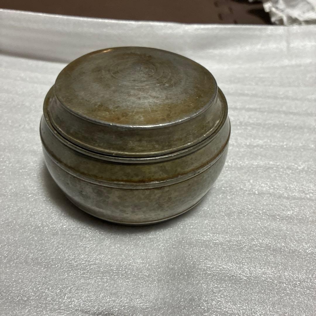 古錫　在銘　建水　茶こぼし　茶入　重453.5g煎茶道具　茶道具