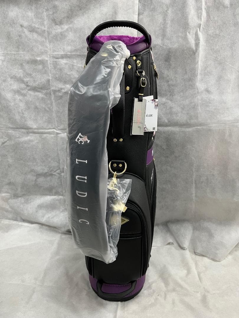 新品 ルディックゴルフ レディース 限定キャディバッグ 合皮 ブラック シェリフ