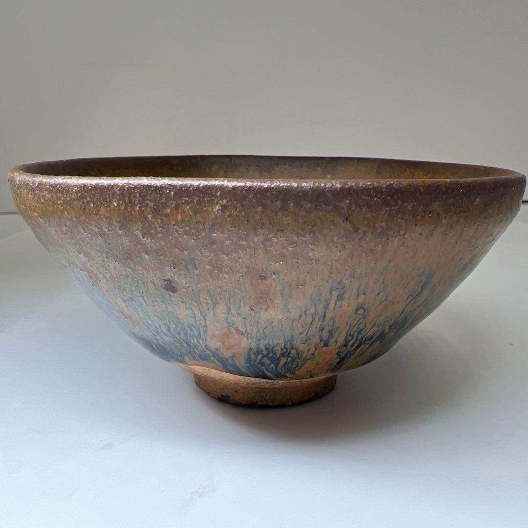 中国古玩　天目茶碗　口径約12㎝　東Y8-0204☆2Fタカサ