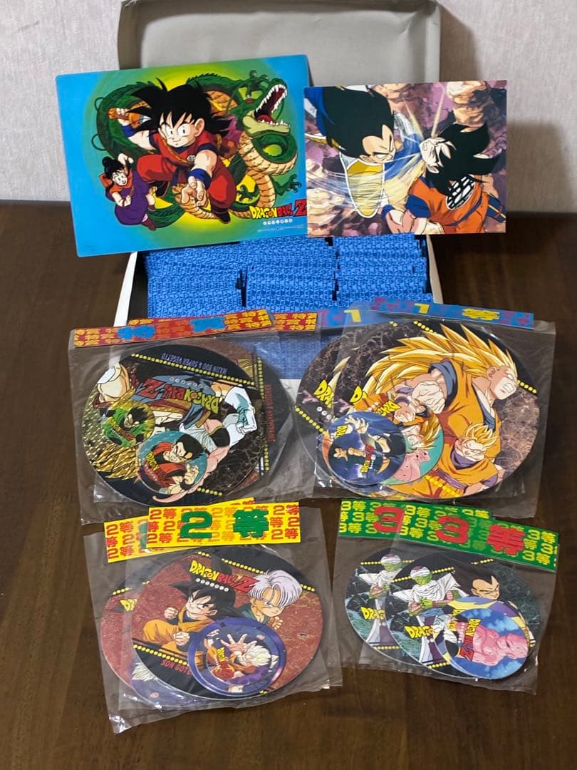ドラゴンボールZ 面子当て 2個セット 孫悟空　丸面子当　角面子当　レア　レトロ