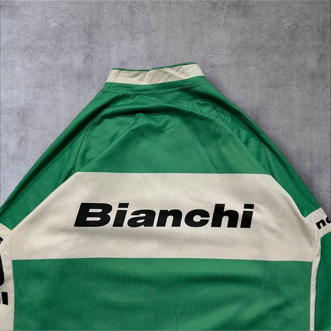 Bianchi ビアンキ サイクルジャケット フルジップ グリーン L