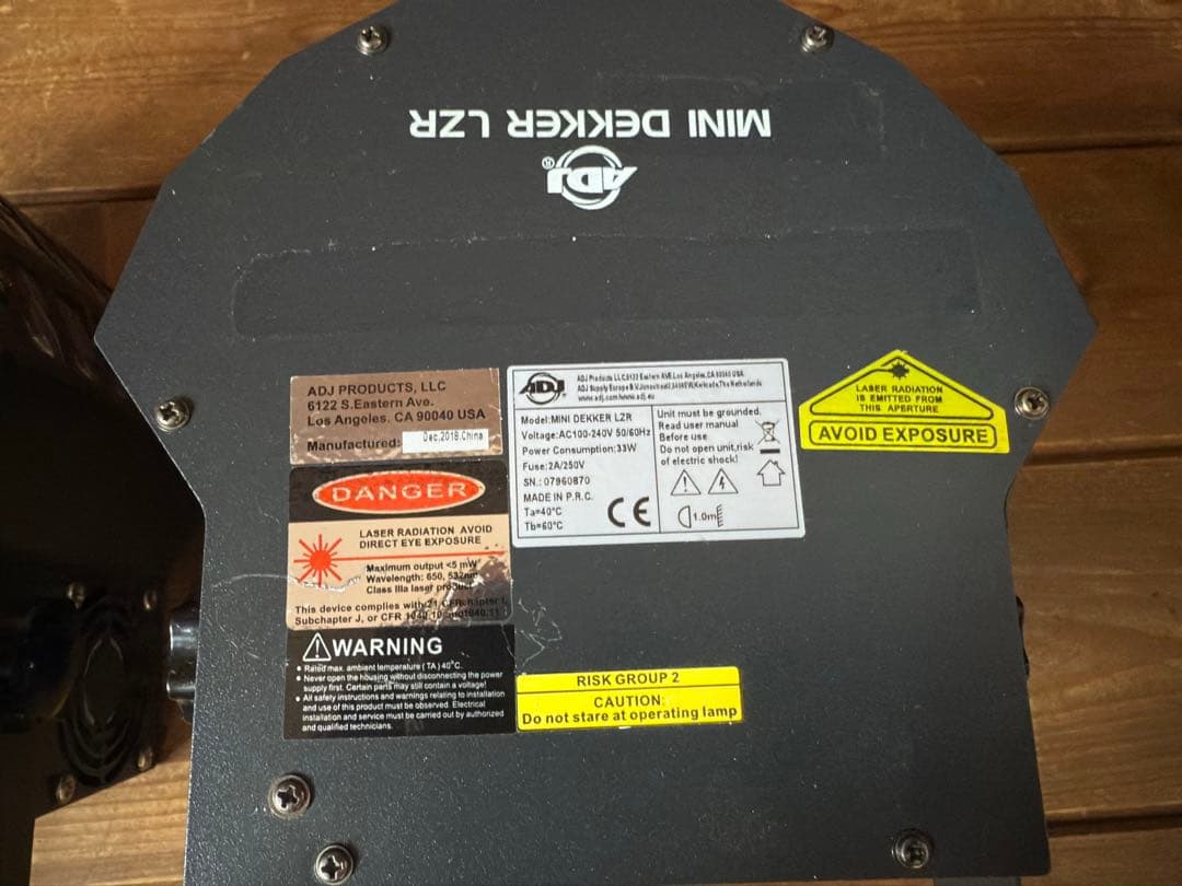 ADJ mini dekker LZR ２台セット