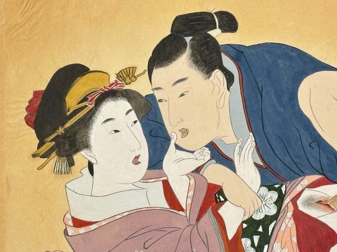 「大判 春画」手書き12枚|艶本 わじるし わ印 日本画 和本