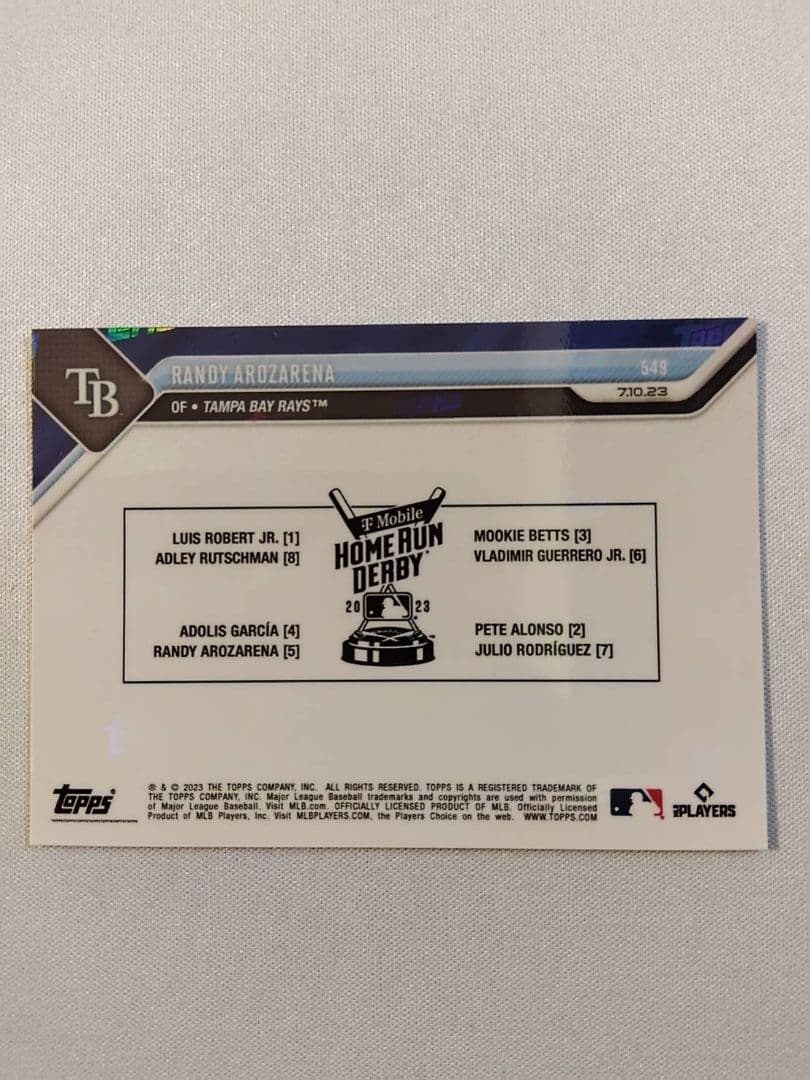topps now アロサレーナ Randy Arozarena #549