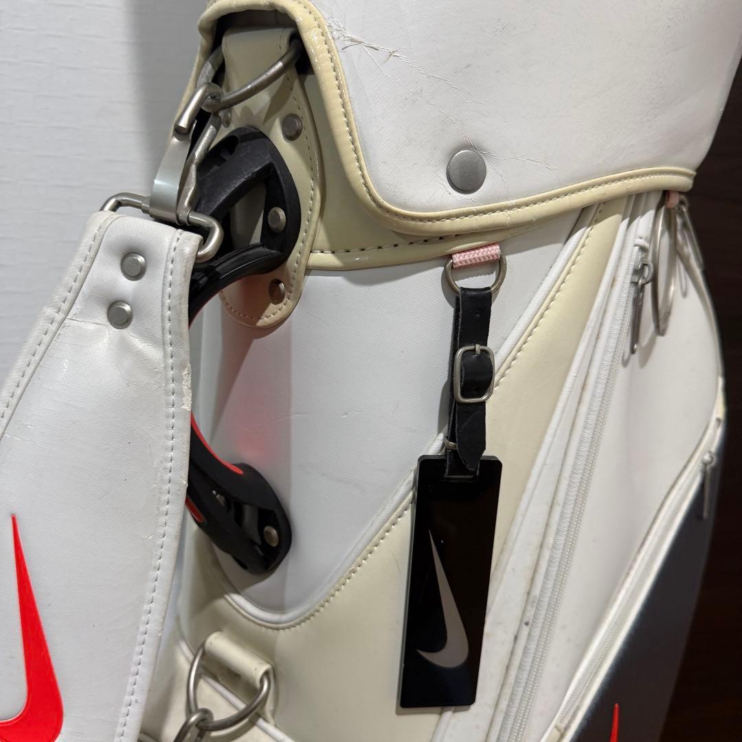 Nike キャディバッグ ゴルフバッグ ホワイト グレー レッド