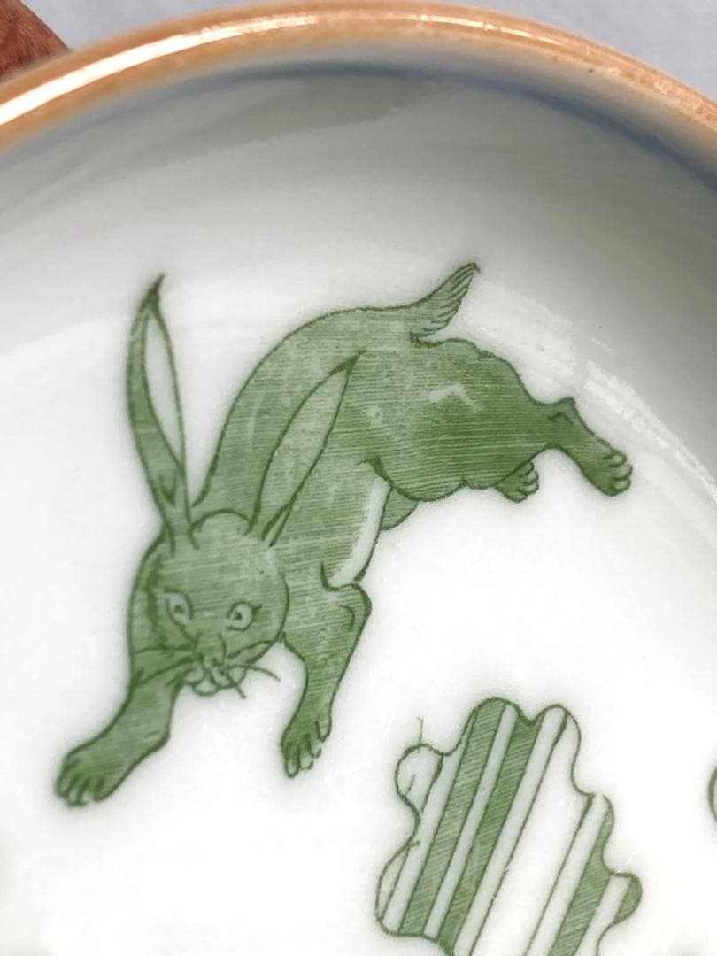 ◾️江戸中期様式　陽光×波兎文　色絵小皿（直径14cm）｜三鷹ギャラリー猫 購入
