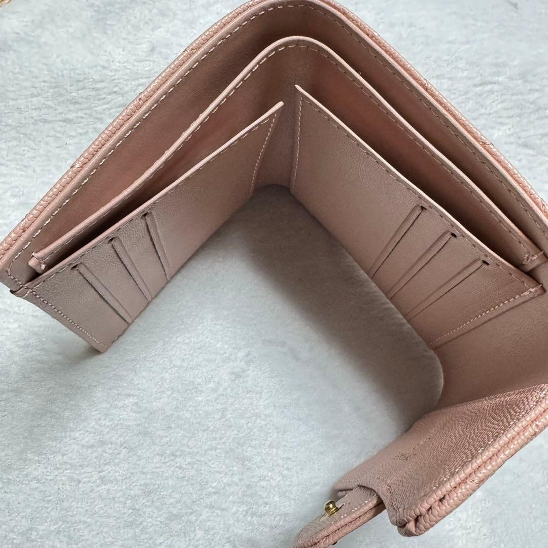 CHANEL ピンクレザー 財布 キルティング