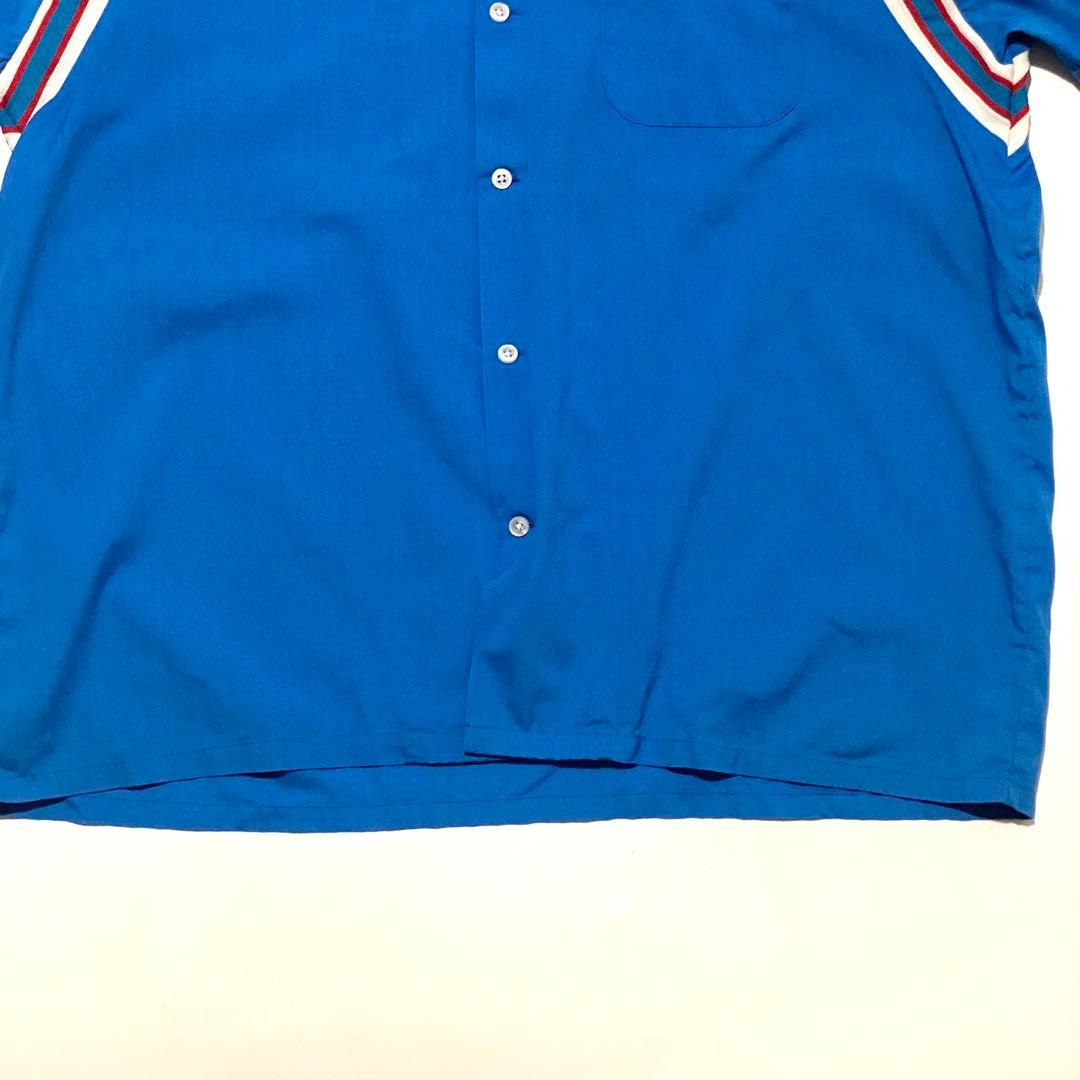 80’s~ビンテージ HILTON? ボウリングシャツ ユニフォーム プリント