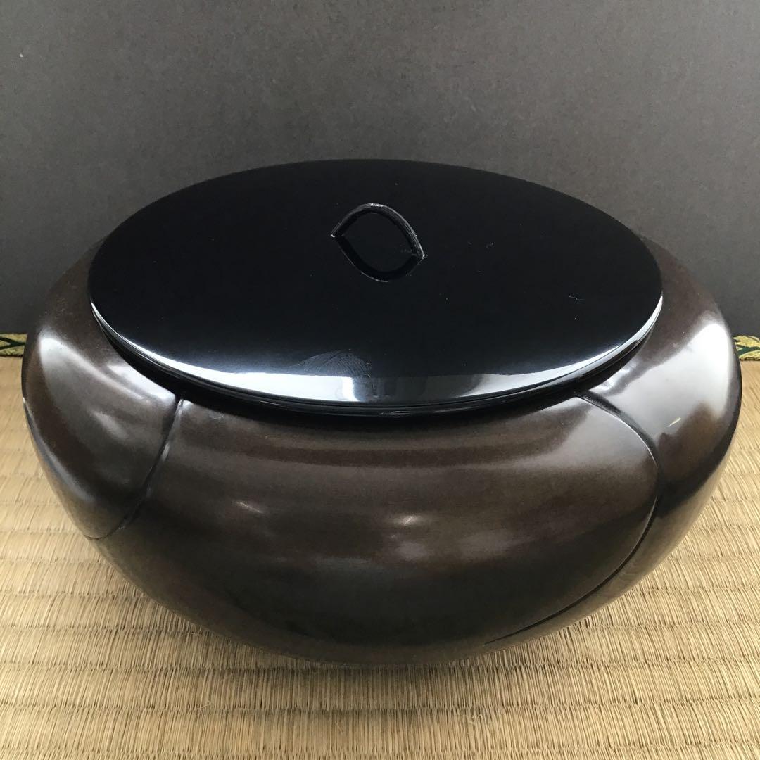 茶道具　水指　捻子梅水指(金属製)塗の蓋付　駒方米山作　共箱　紙箱　S246MS