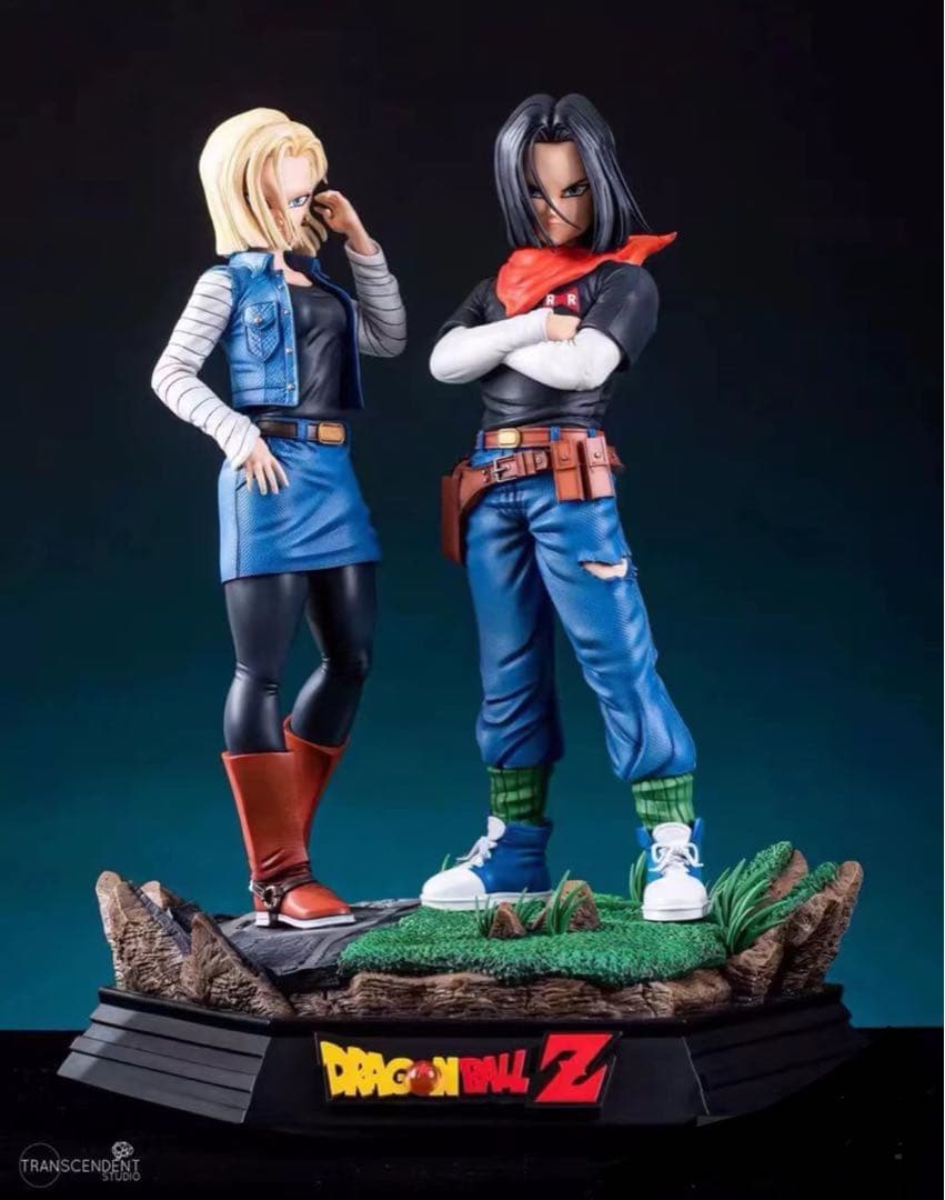 ドラゴンボール 人造人間18号17号 ガレキ ガレージキット スタチュー X①