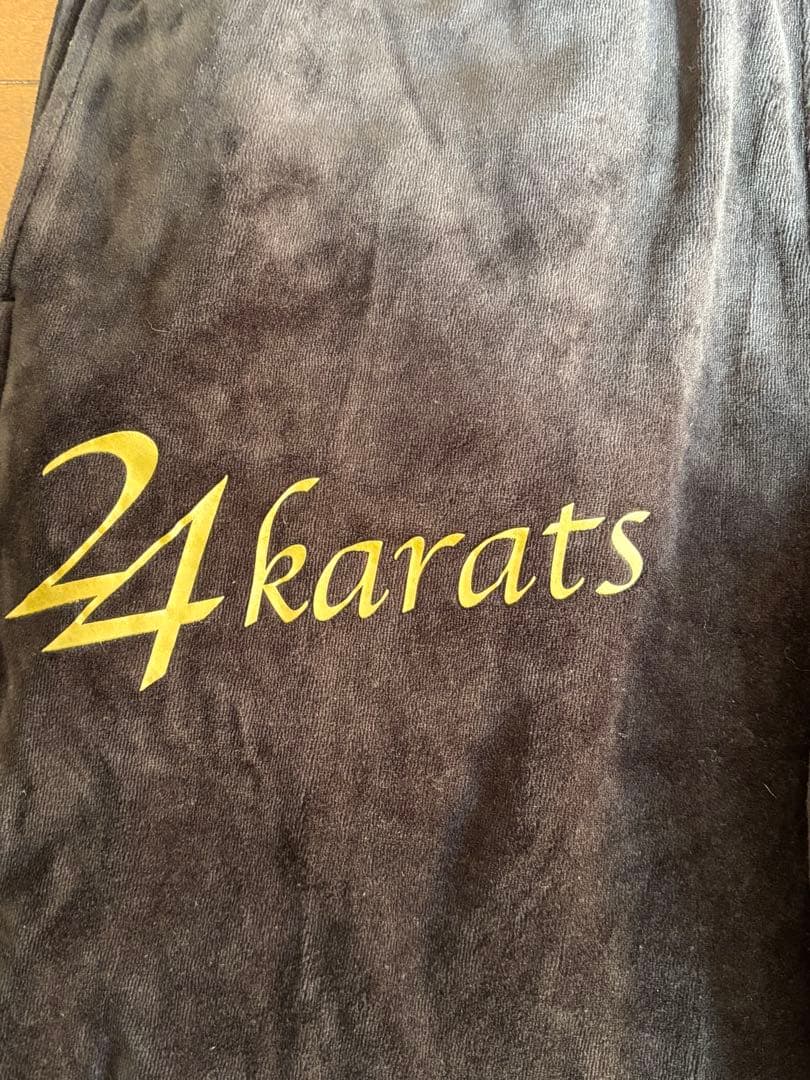 【未使用、美品】24karats セットアップ　ベロア　EXILE 黒　ピンク
