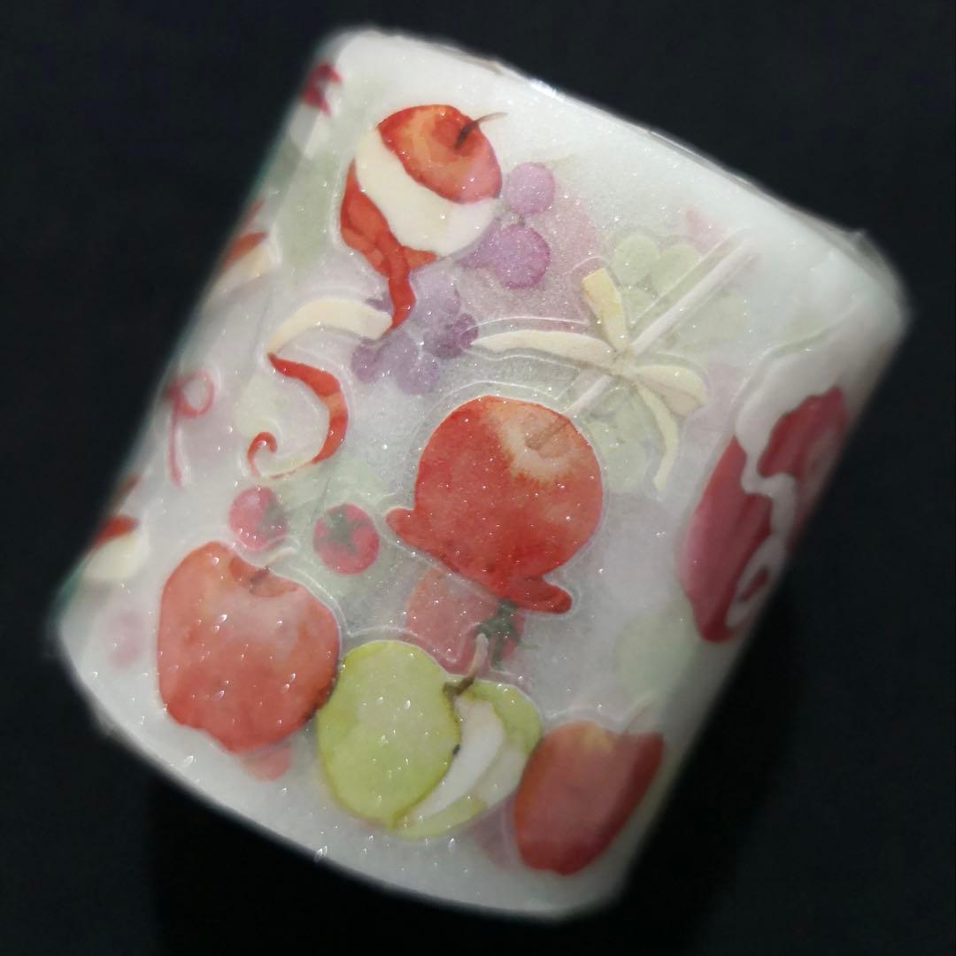 【8681】海外　マステ　5m巻売り　ラメ加工カッティング　果物　食物系