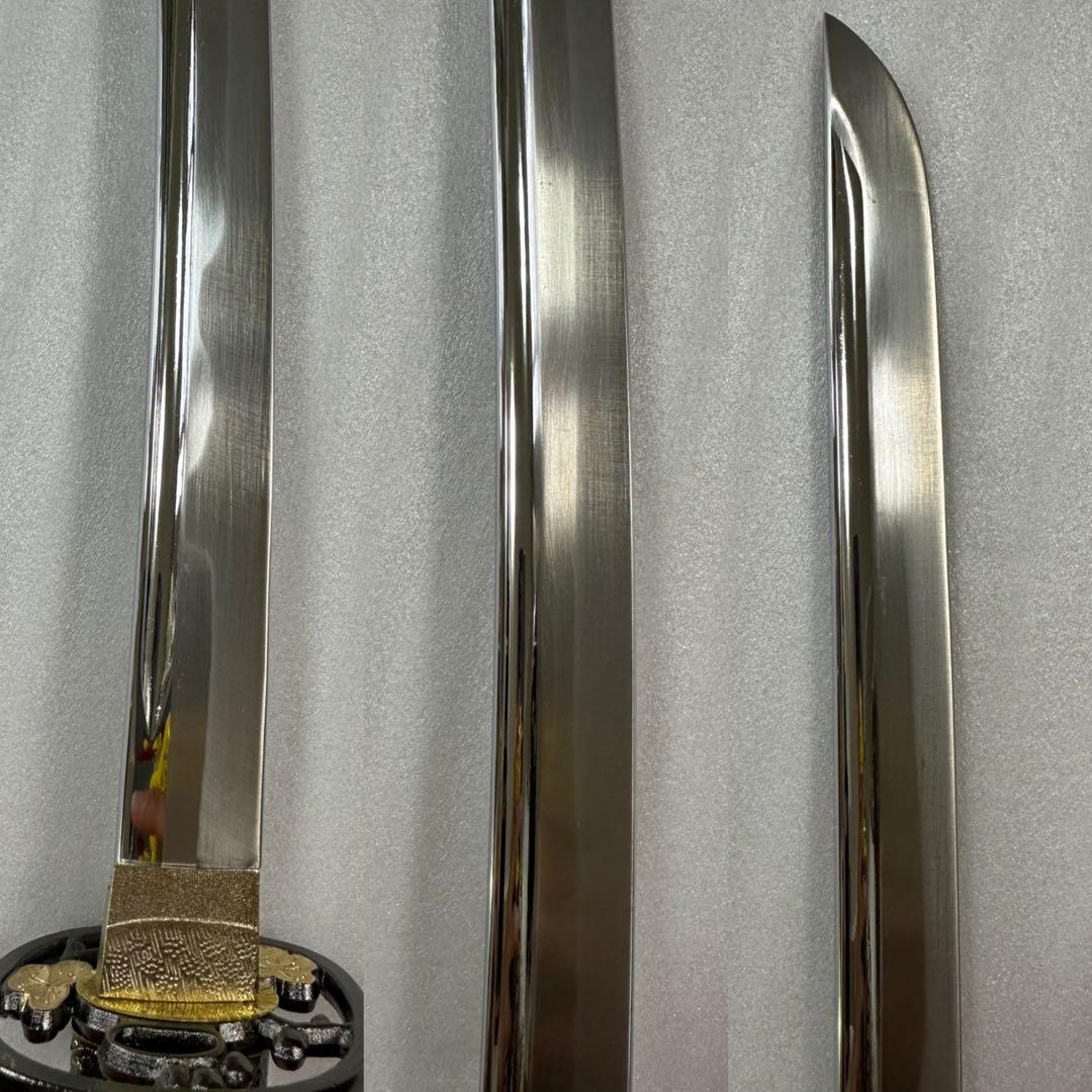 新品 模造刀　樋入り刀身 打刀 黑鞘　コスプレ 鞘付き長さ約105cm 26A2