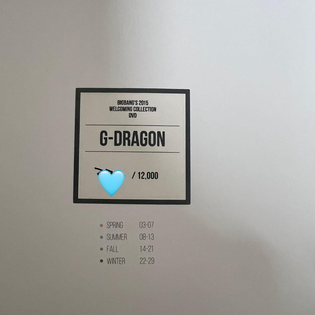 【G-DRAGON 直筆ナンバー入り 300番台】BIGBANG'S 2015
