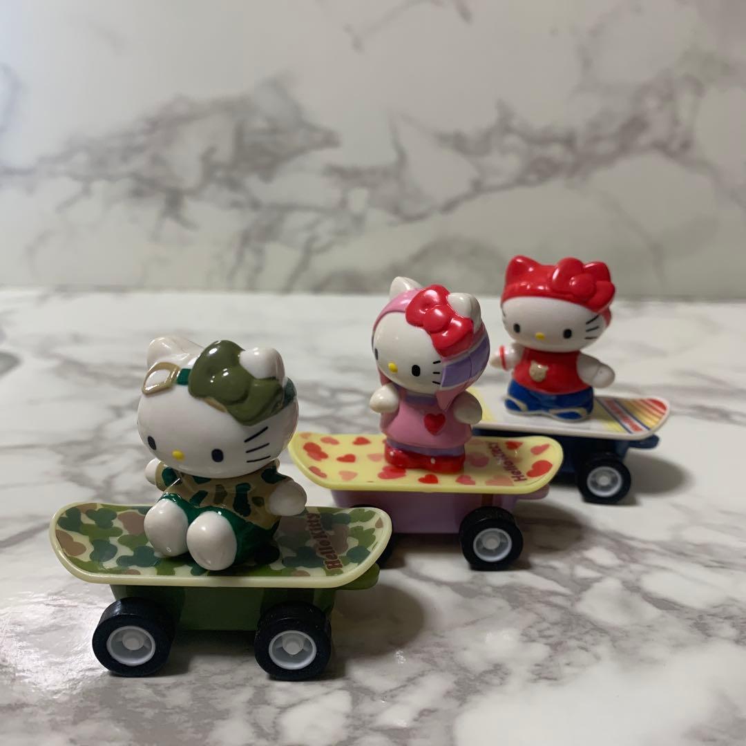 Sanrio Hello kitty チョロQ 2000年　スケボーキティ　3点