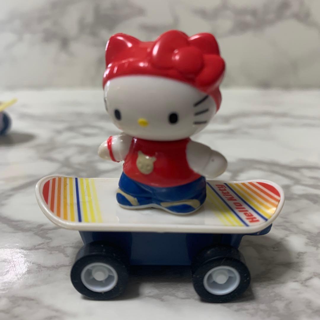 Sanrio Hello kitty チョロQ 2000年　スケボーキティ　3点
