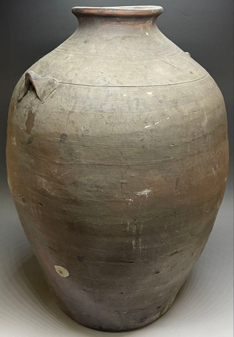 古南蛮　双耳南蛮壺　双耳壺　耳付壺　特大　43cm p3308