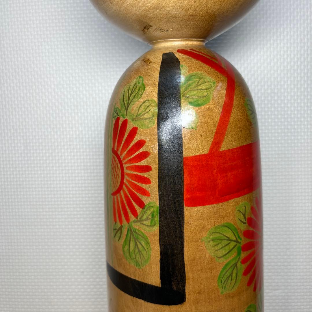 ⭕️木地山こけし　伝統こけし　小椋啓太郎指導　1.5尺大型　蒔絵師　小野寺重一