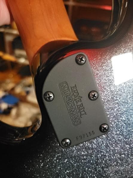 MUSICMAN StingRay グリッターシルバー ハードケース付き
