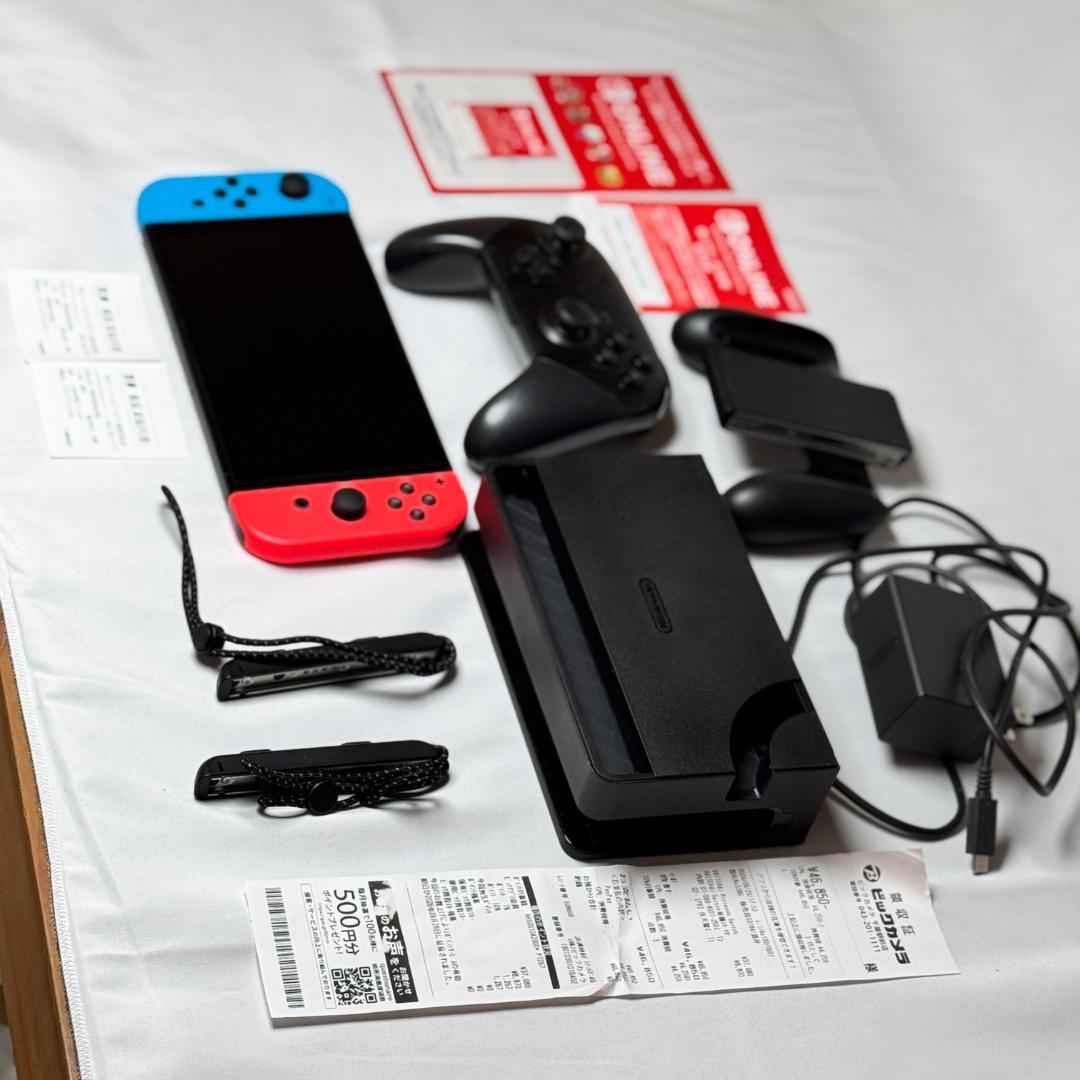 Nintendo Switch有機ELモデル赤青 本体セット 付属品多数