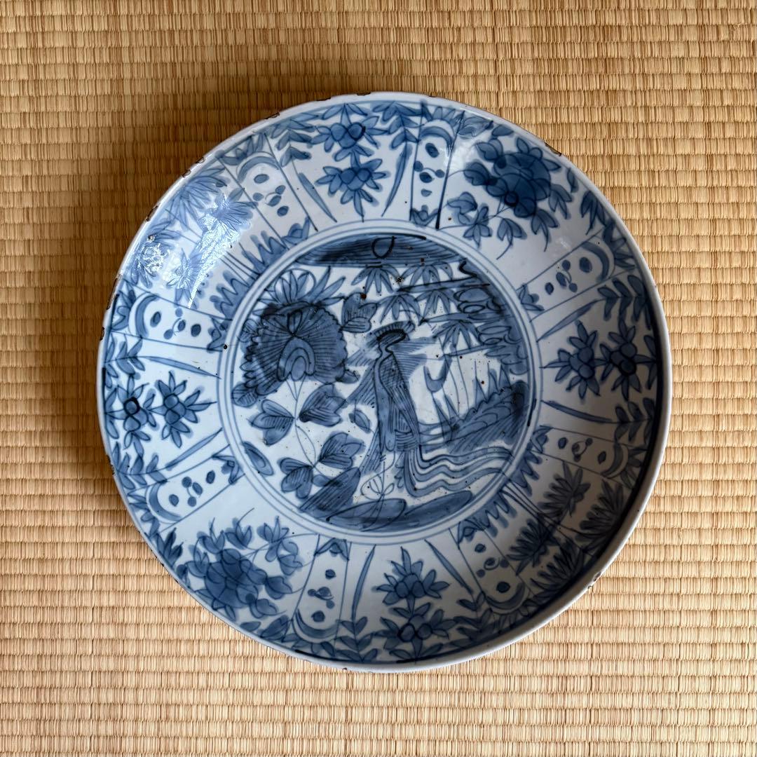 呉須染付 南京染付 青花 大皿 大盤 明代 古染付 呉須赤絵 古美術 骨董 民藝