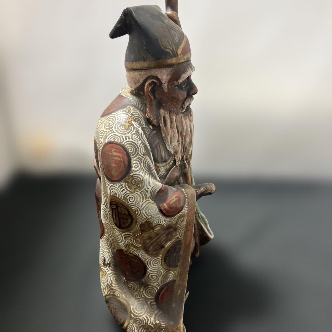 (2-50)九谷焼寿老人像約28cm