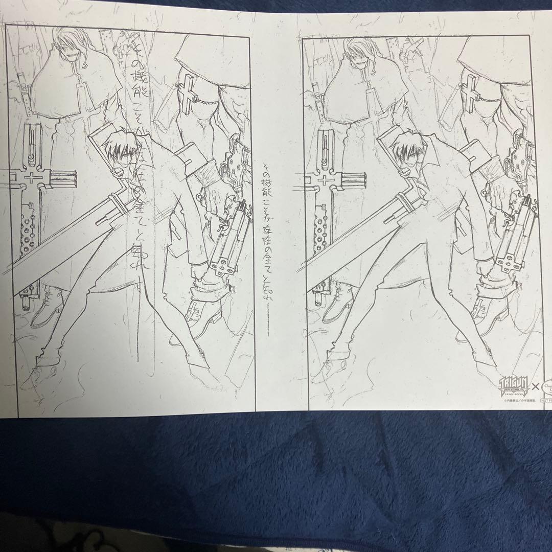 【4枚セット】中外グレースカフェ トライガン TRIGUN ラフペーパー