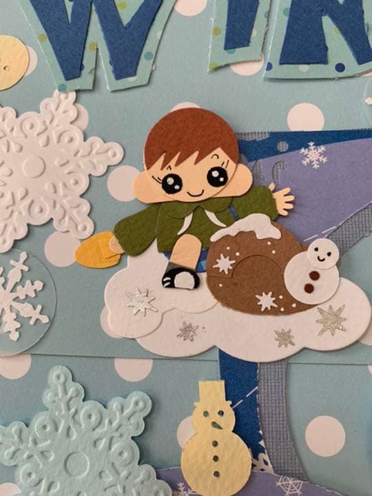 【クラフトパンチ】★アルバム飾り★冬のクラフト★男の子用