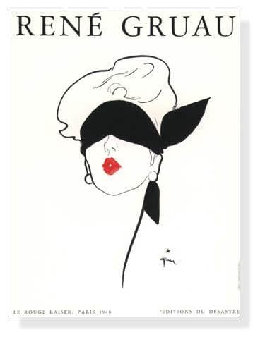 額装済/Le Rouge Baiser、Paris 1948/ルネ グリュオ