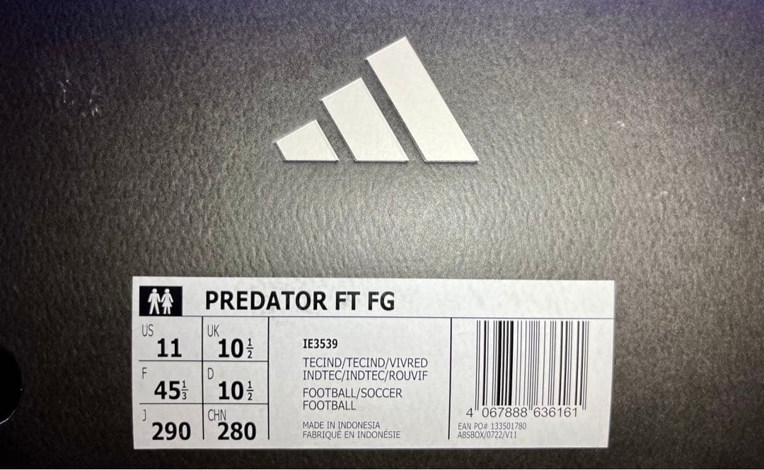 Adidas プレデター Elite FT FG ROTEIRO 29cm