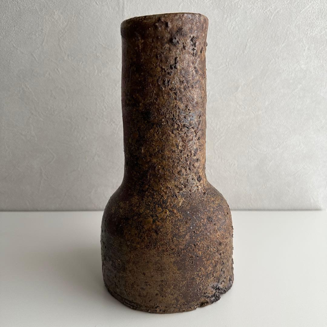 小山末廣 備前 花器 窯変 花入 共箱