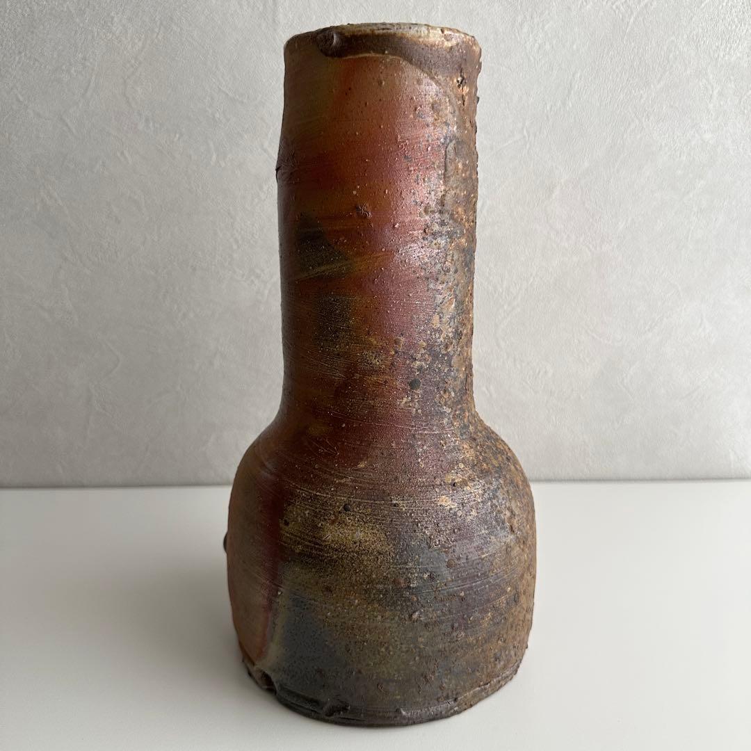 小山末廣 備前 花器 窯変 花入 共箱