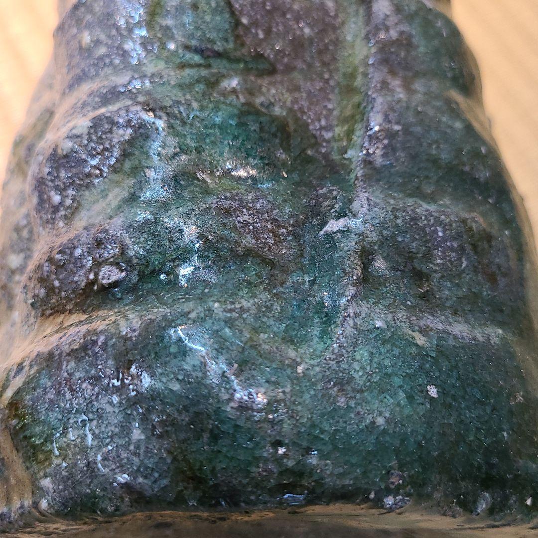 信楽焼 篠原希作 引出筒花入 高さ6.5寸（約19cm）共箱なし 本物保証