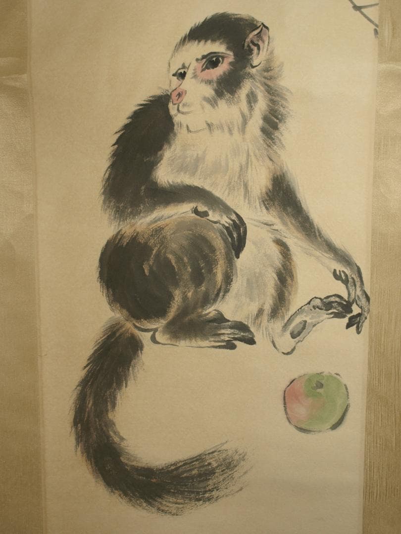 骨董市仕入れ品 山水図　掛け軸　肉筆水彩絵　骨董品 BD191A10-3
