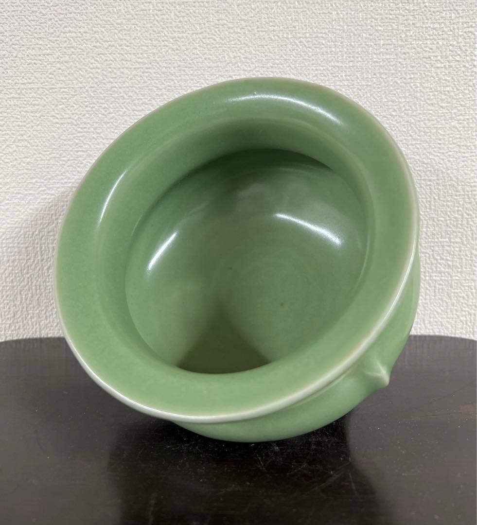 中国古美術　青磁袴腰香炉　龍泉窯香炉 F1-10