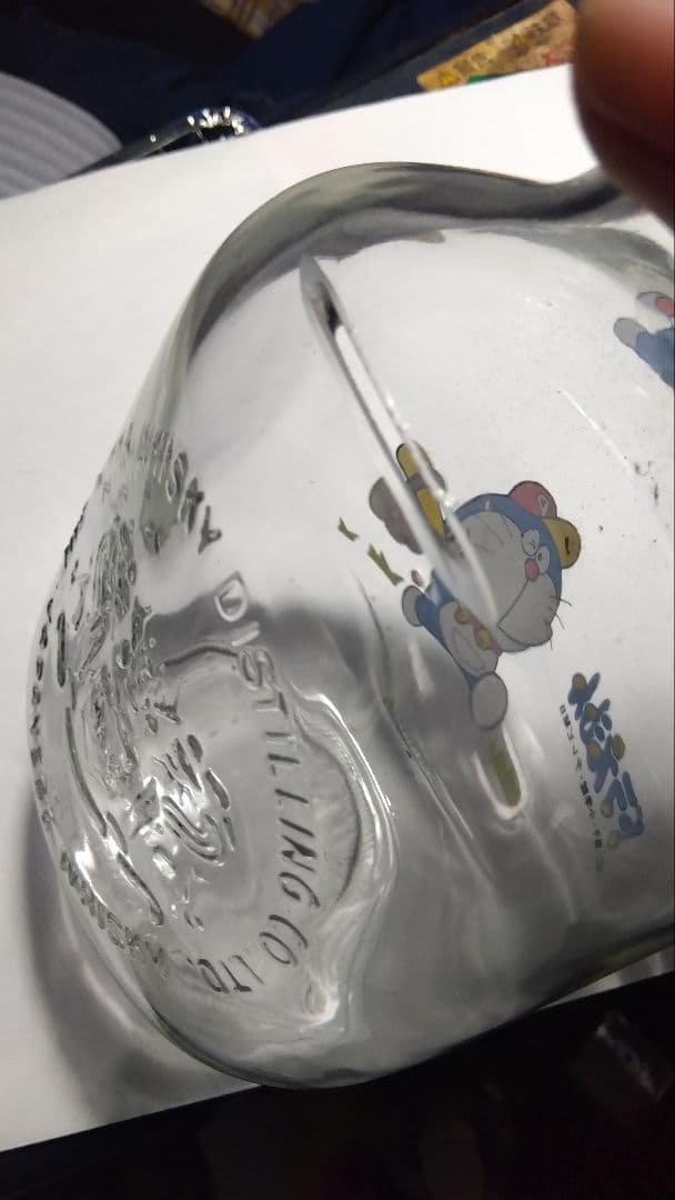 ニッカウヰスキー/ドラえもん/貯金箱/レトロ/非売品/ガラス