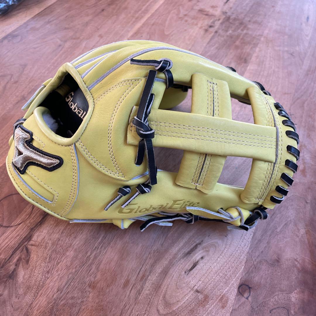 ミズノGlobal Elite 硬式野球用グローブ 内野手用湯もみ型付け済