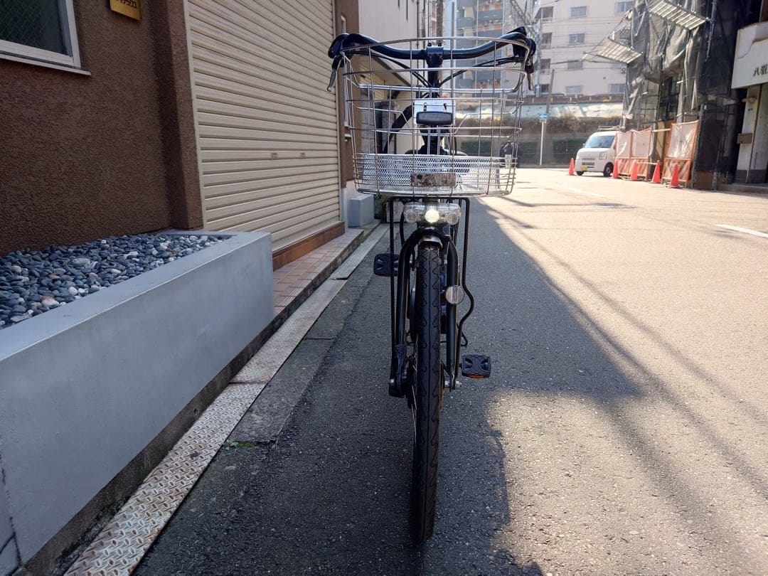 大阪府　ブリヂストン　電動アシスト自転車 オリーブグリーン