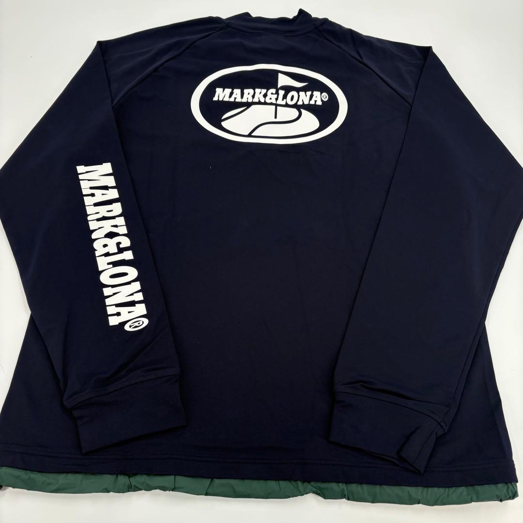 美品　MARK&LONA マーク&ロナ ハーフジップ　長袖紺 50 XL 745